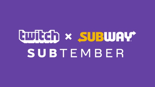 サブスクライブ半額 Twitchとsubwayのコラボイベント Subtember Pr Edge