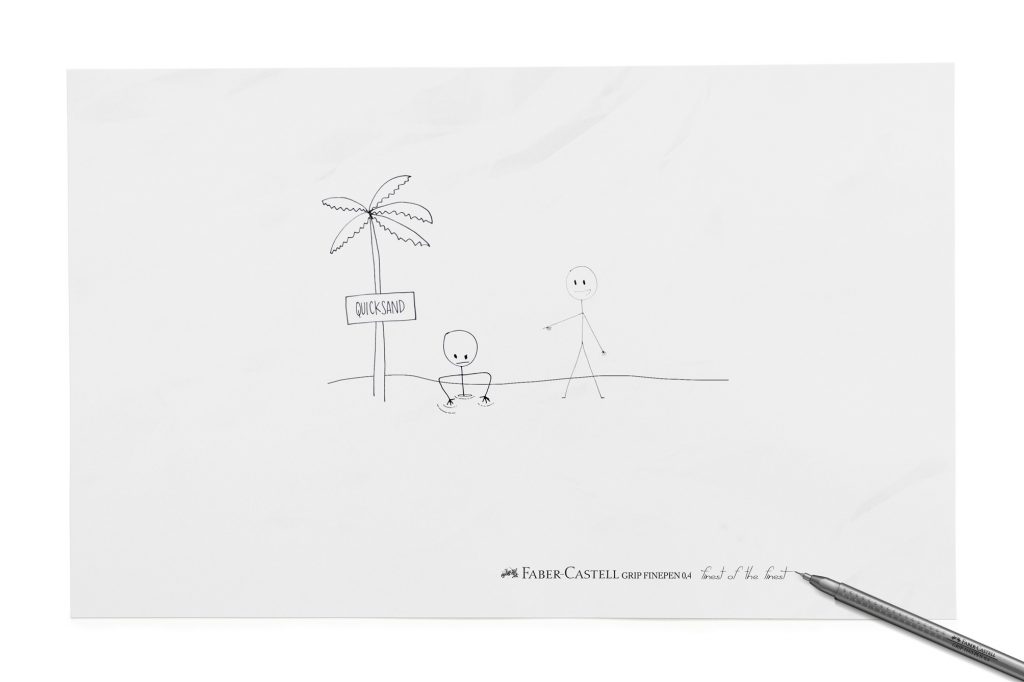 ゆるいイラスト 鋭いアイデア ペンの細さを訴求するクリエイティブなプリント広告 Pr Edge