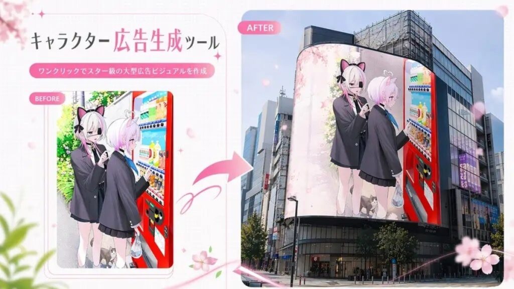 キャラクター広告生成ツールで生成した広告ビジュアル