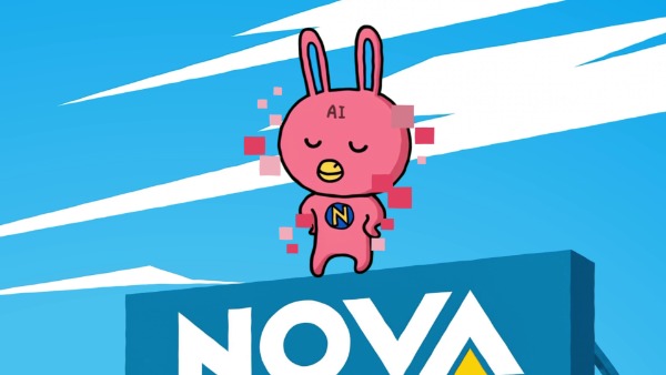新TVCMに登場するNOVAうさぎ